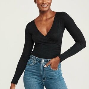 Abercrombie & Fitch Cozy AF Wrap Bodysuit